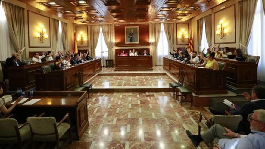 El pleno de presupuestos celebrado el jueves en Gandia.