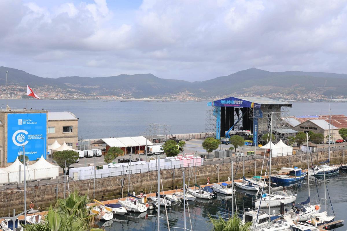Preparativos para el Galicia Fest de 2025 en el Puerto.