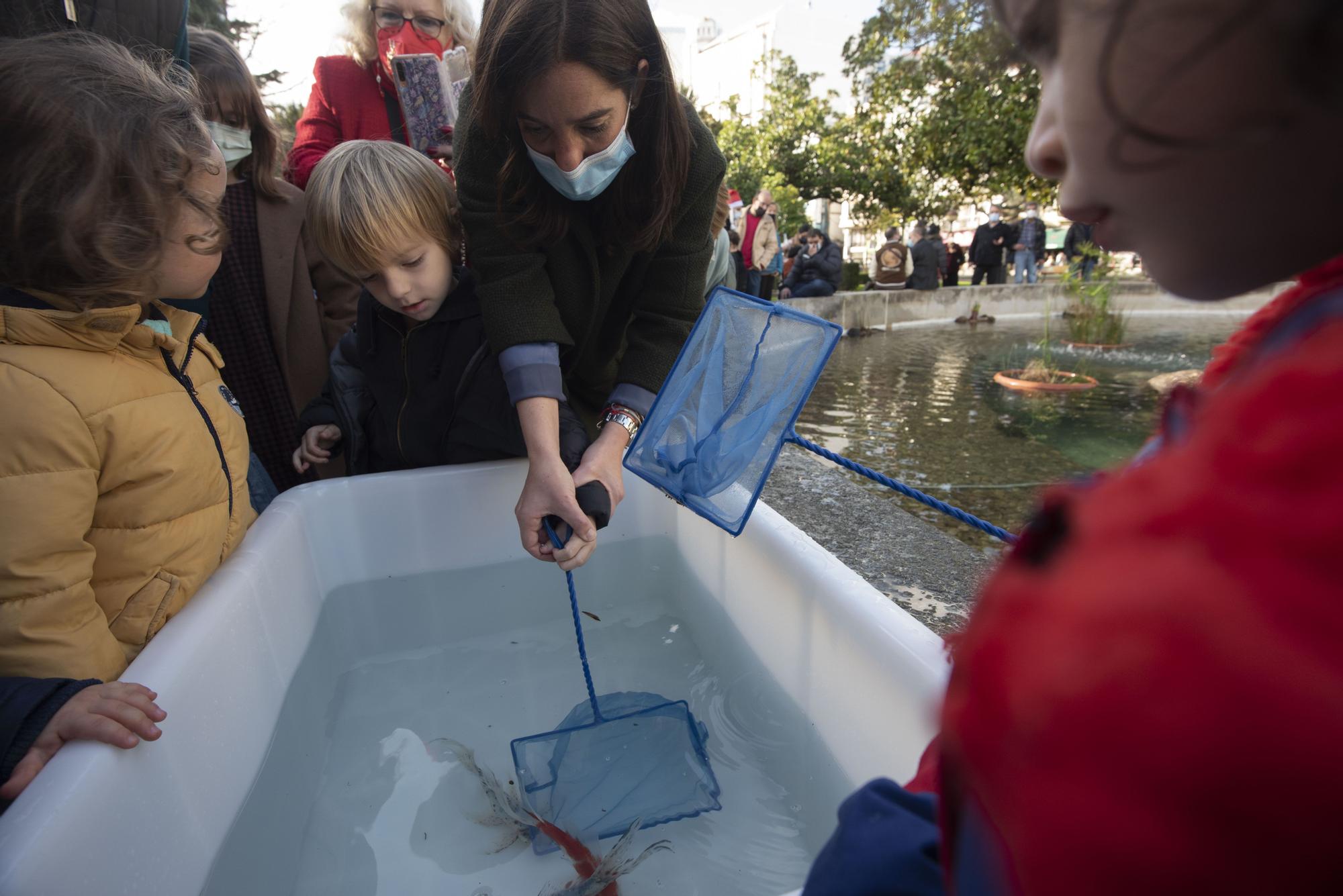 Los peces vuelven a nadar en el estanque de Méndez Núñez