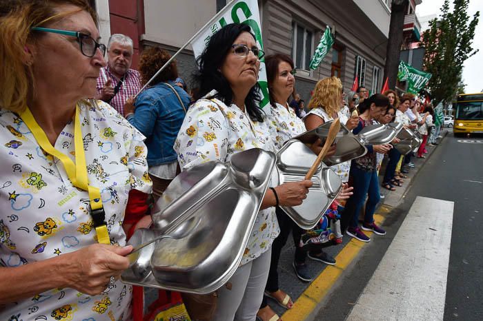 Huelga de trabajadores de los comedores escolares