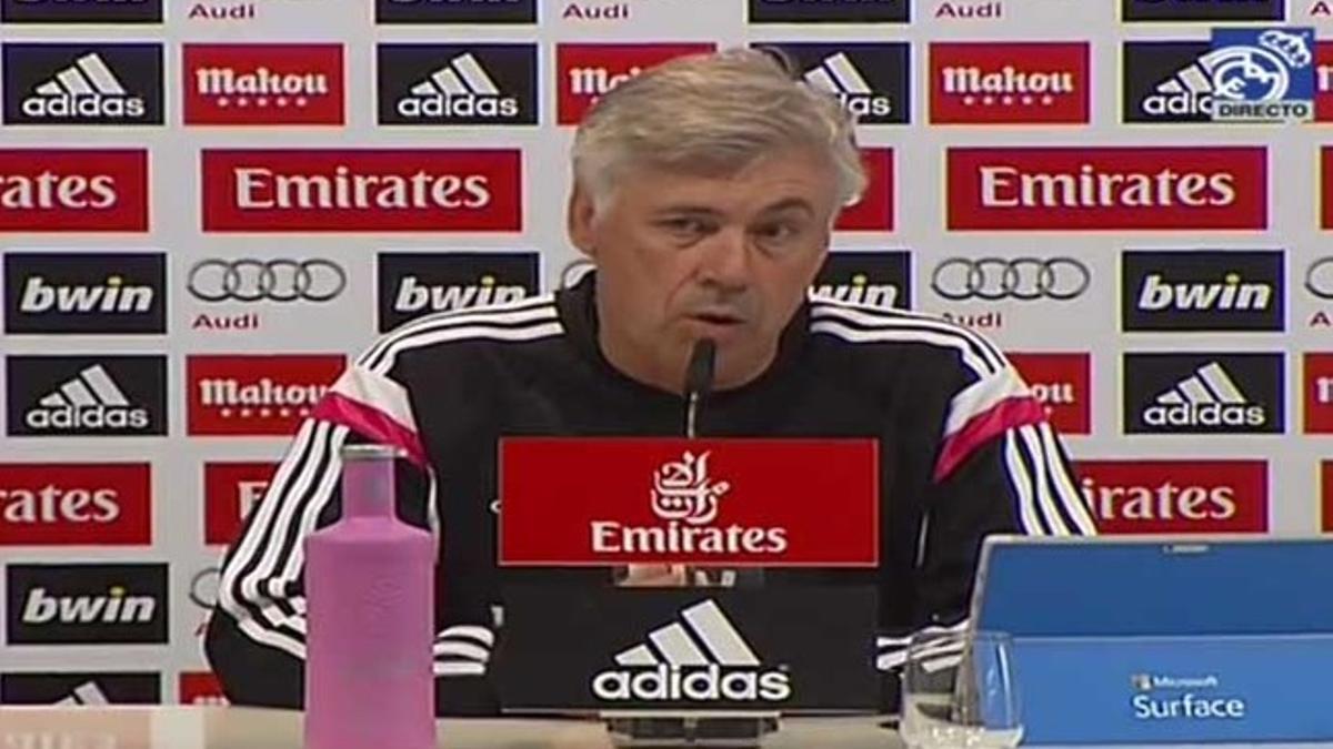 Carlo Ancelotti en rueda de prensa