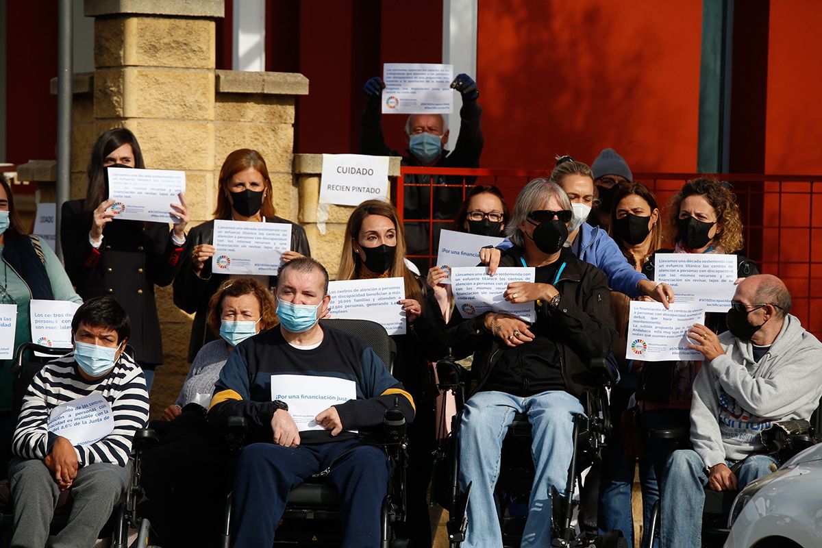 Movilizaciones de los centros para atención a la discapacidad en Córdoba