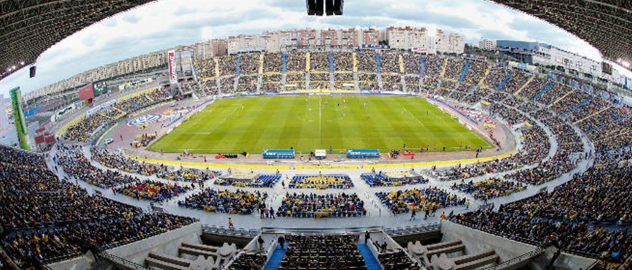 Imagen del Estadio de Gran Canaria en el encuentro entre la UD y el Atlético de Madrid el pasado 17 de enero.