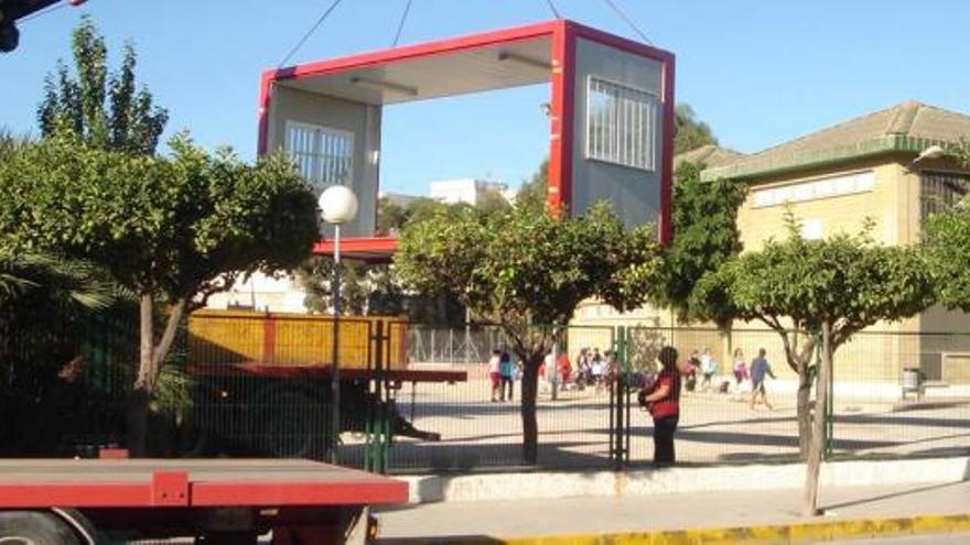 Otro barracón en el colegio