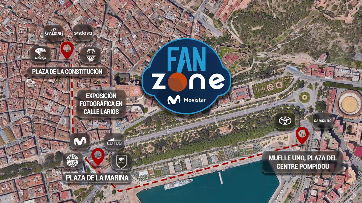 Estos son los puntos de Málaga que acogerán actividades para los aficionados en la Copa.