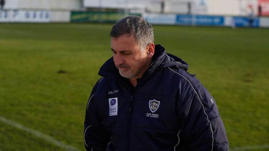 Blas García, durante el partido del pasado domingo en Miramar ante el Urraca.