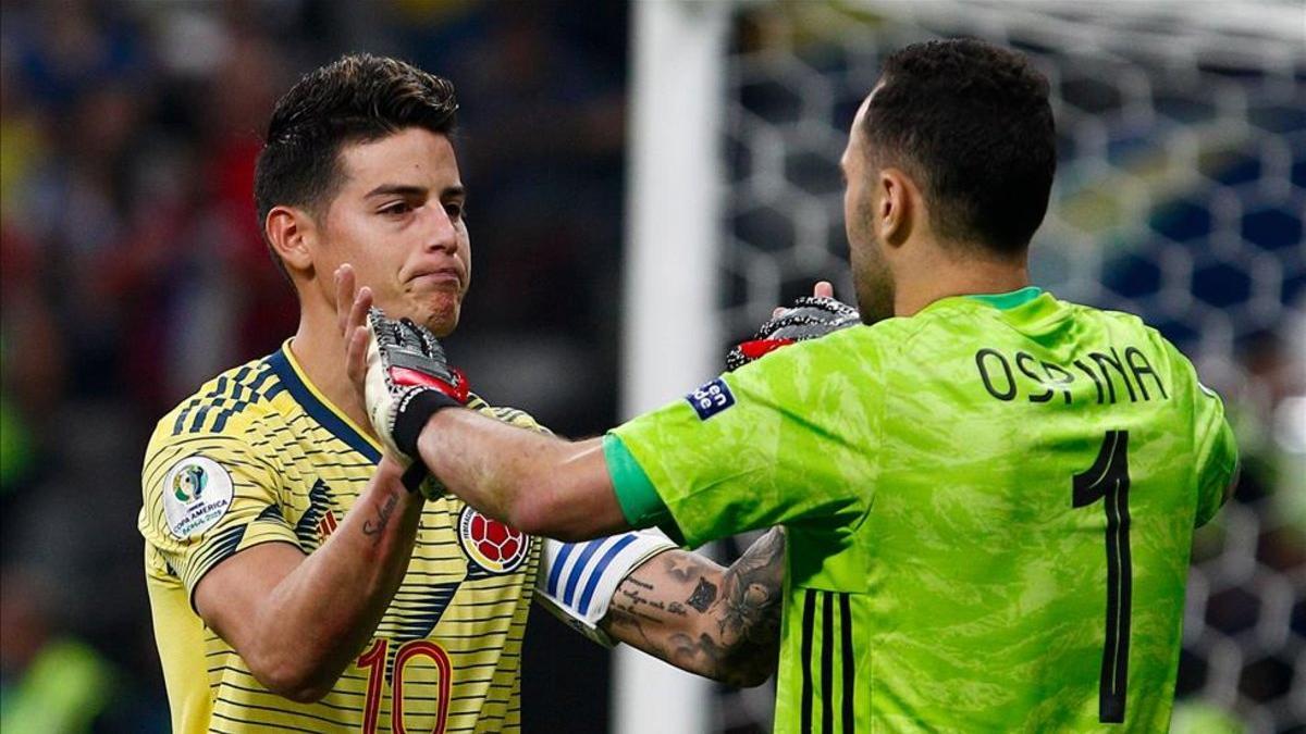 James Rodríguez no pudo chocar contra Perú en el partido amistoso que se jugó en Miami