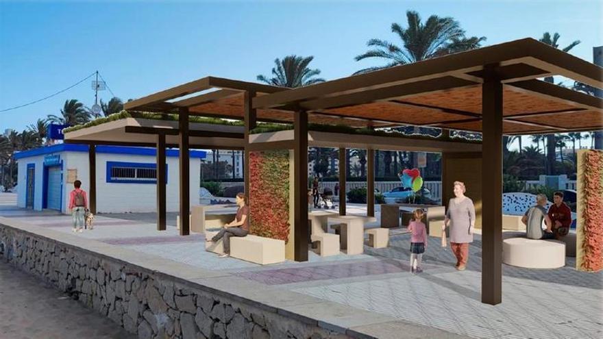 Un "oasis" para soportar el calor en el paseo de Muchavista de El Campello