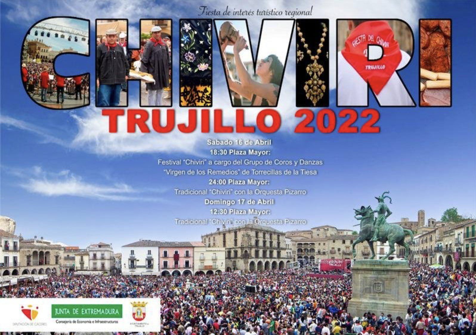 Cartel promocional Chíviri 2022 en Trujillo.