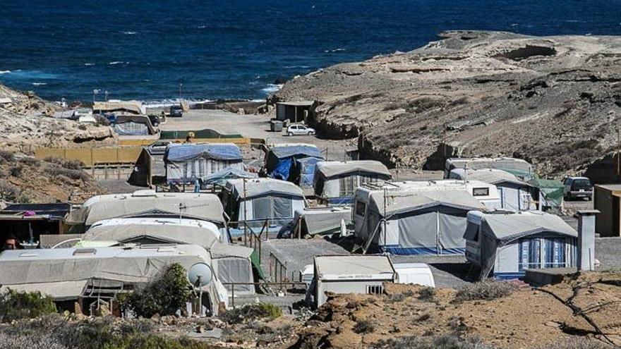 Zona de acampada en el sur de Tenerife.