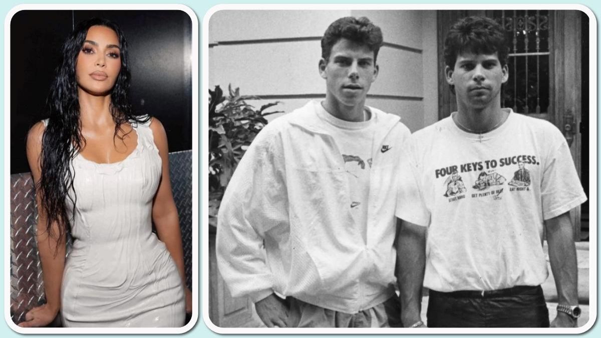 Kim Kardashian ha visitado a Erik Menéndez (en la foto en blanco y negro, junto a su hermano Lyle) en la prisión de San Diego donde cumple condena.