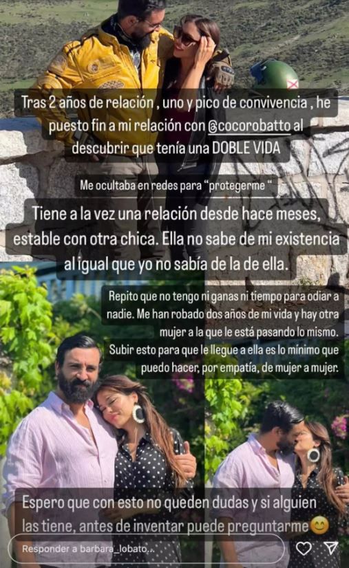 Coco Robatto, ex de Rocio Osorno, al descubierto por su actual pareja
