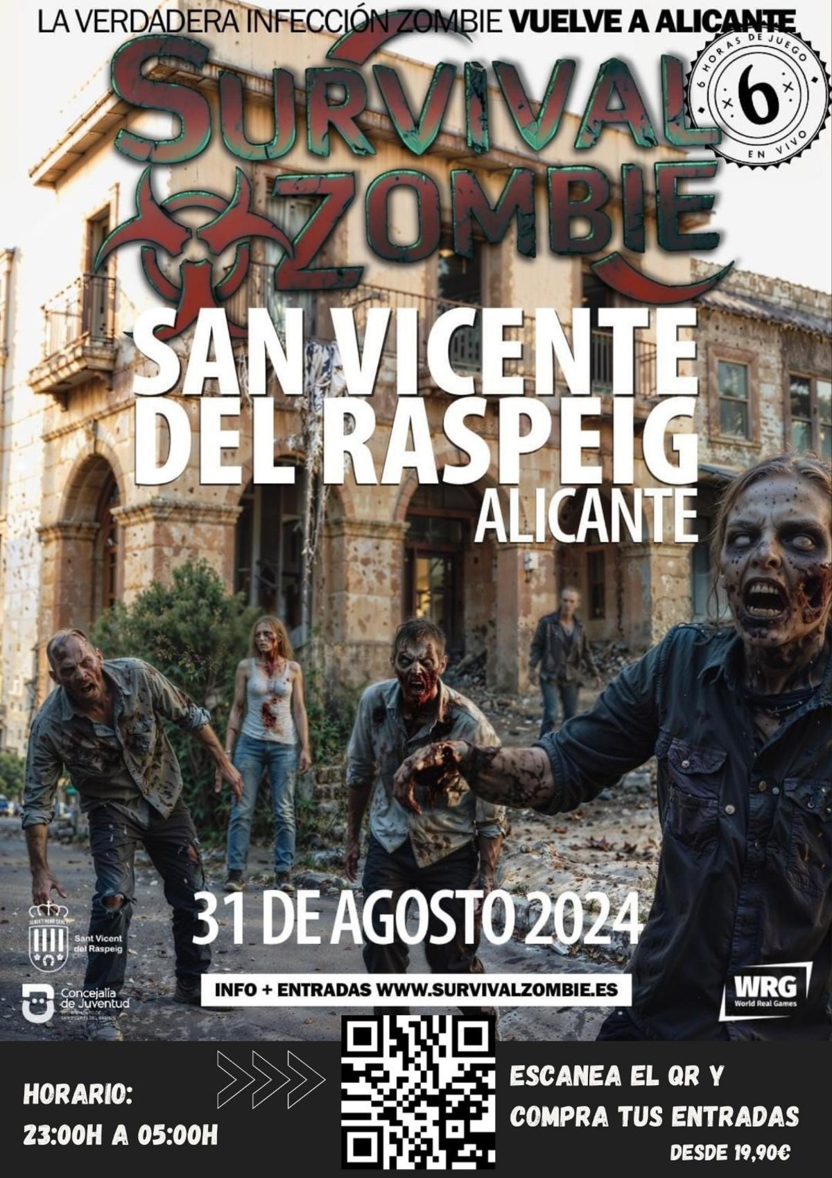 Cartel del Survival Zombie de San Vciente del Raspeig.