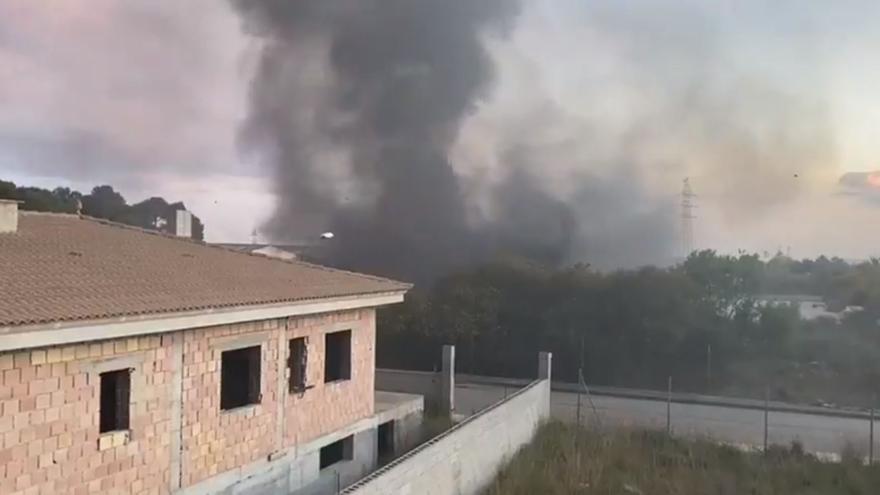 Incendio en una nave abandonada de Marratxí