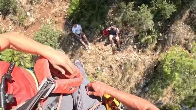 Así ha sido el rescate en el Montgó de los dos senderistas con síntomas de agotamiento y deshidratación