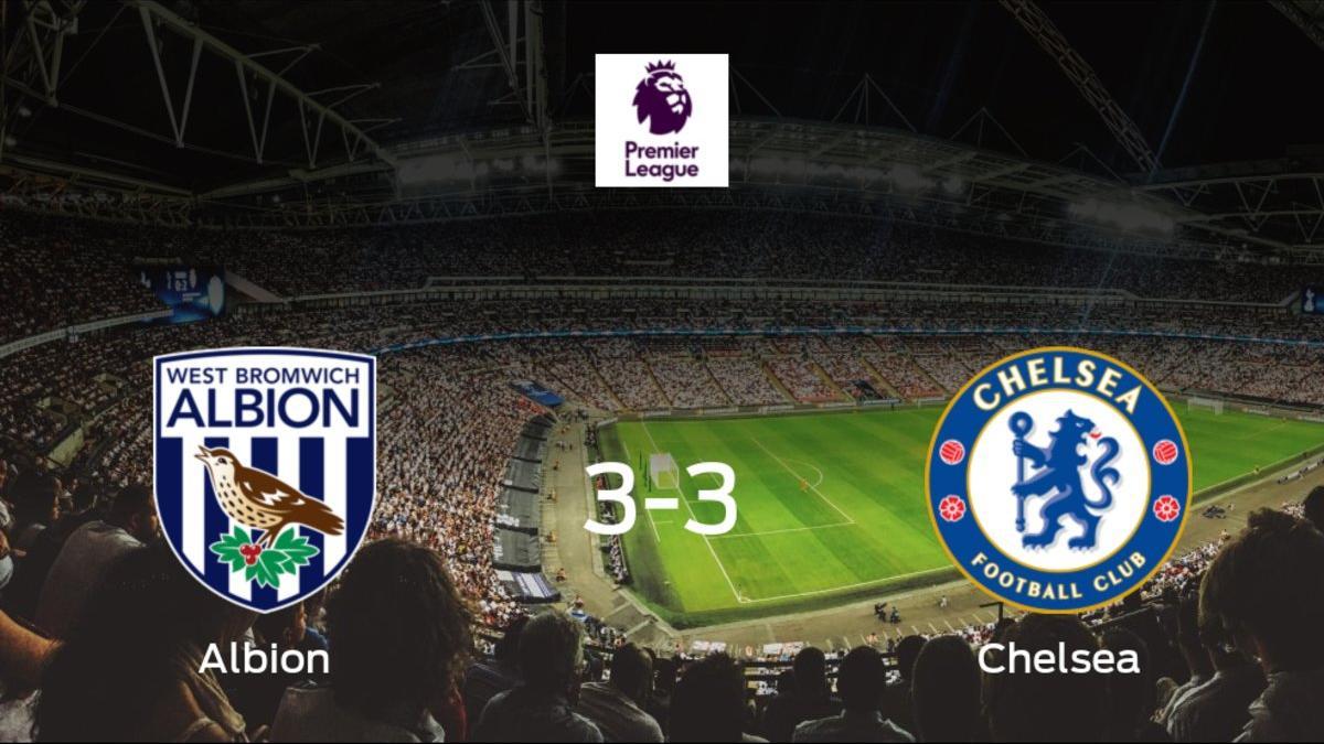 El West Bromwich Albion y el Chelsea se reparten los puntos en el The Hawthorns (3-3)