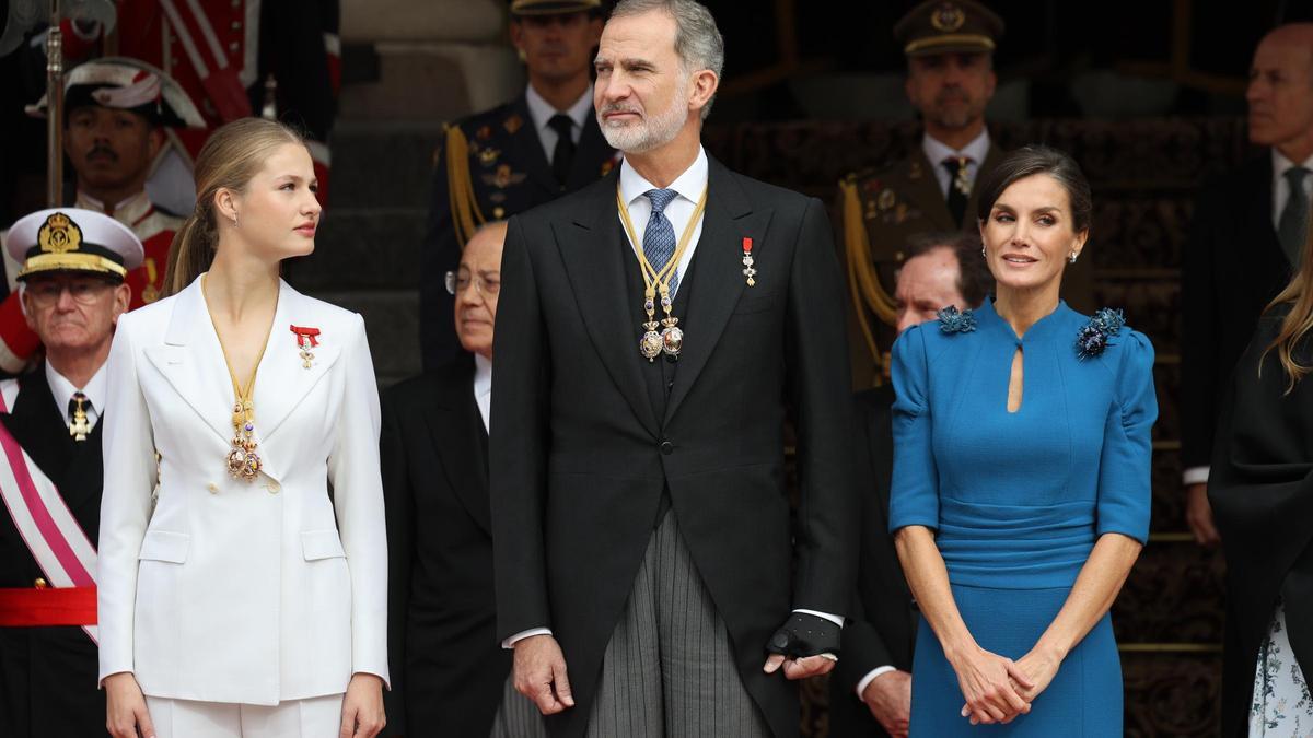 Leonor y sus padres, el rey Felipe VI y la reina Letizia.