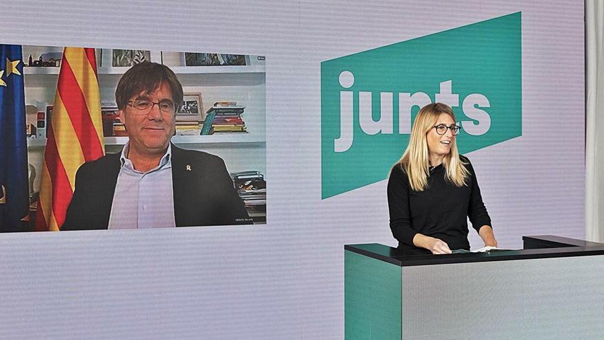 Elsa Artadi, vicepresidenta de JxCat, durant el congrés fundacional del partit.