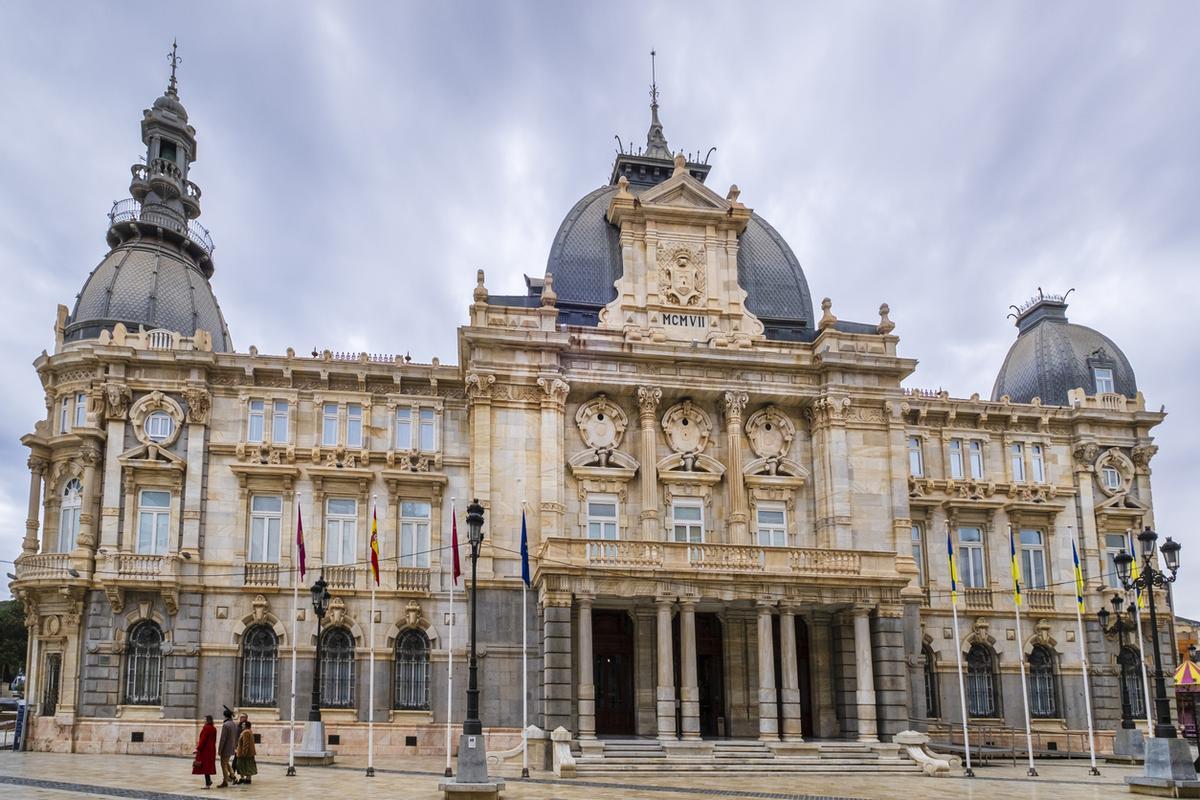 Ayuntamiento de Cartagena, una obra maestra de la arquitectura modernista.