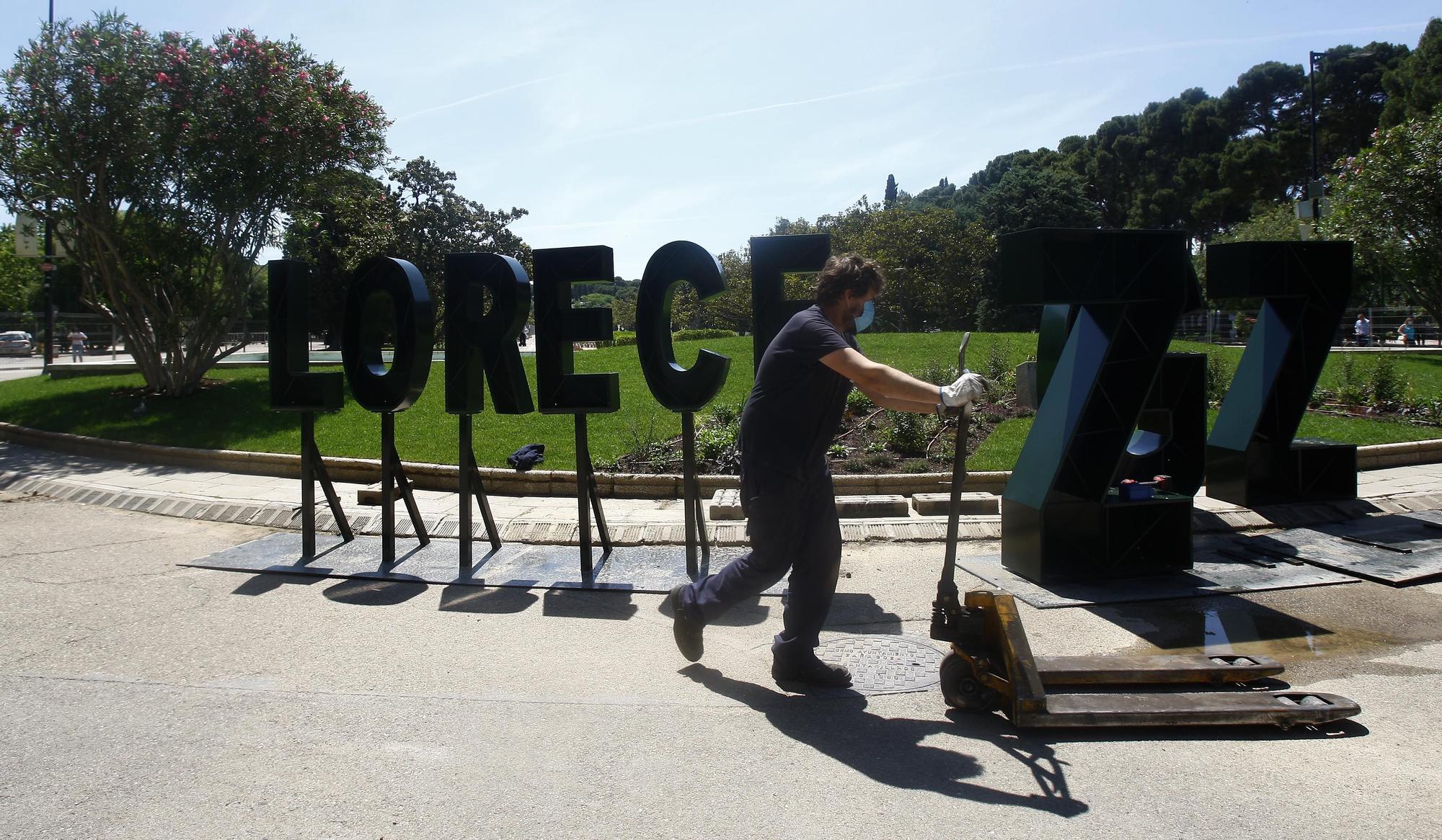 Así se prepara el Parque Grande para inaugurar el festival ZGZ Florece