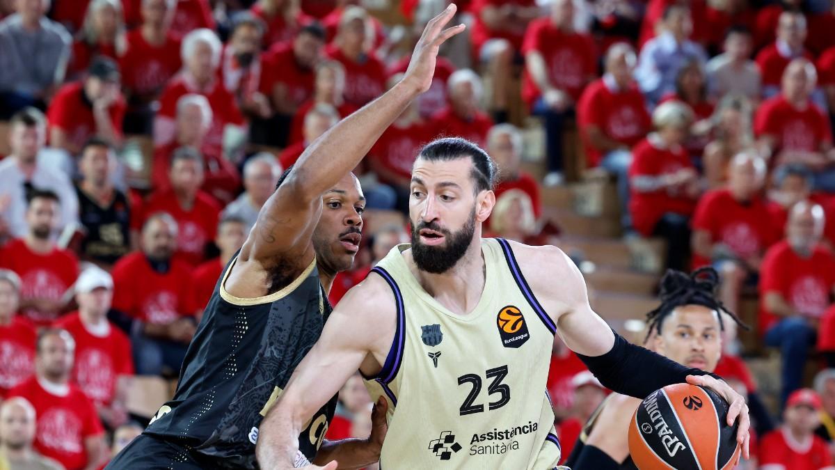 Tornike Shengelia, en el partido del Play-In ante el Mónaco