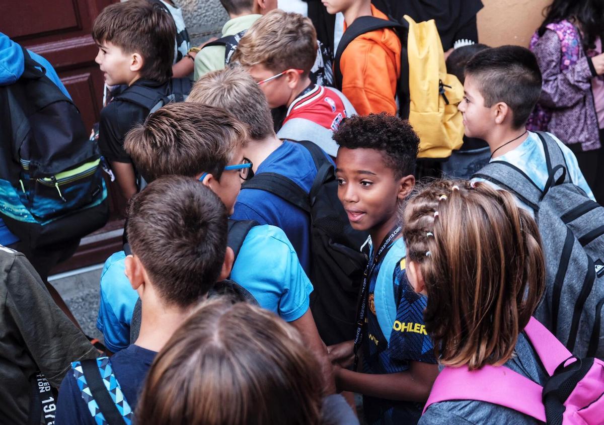 Vuelta al cole en la escuela Josep Maria Xandri, de Sant Pere de Torelló