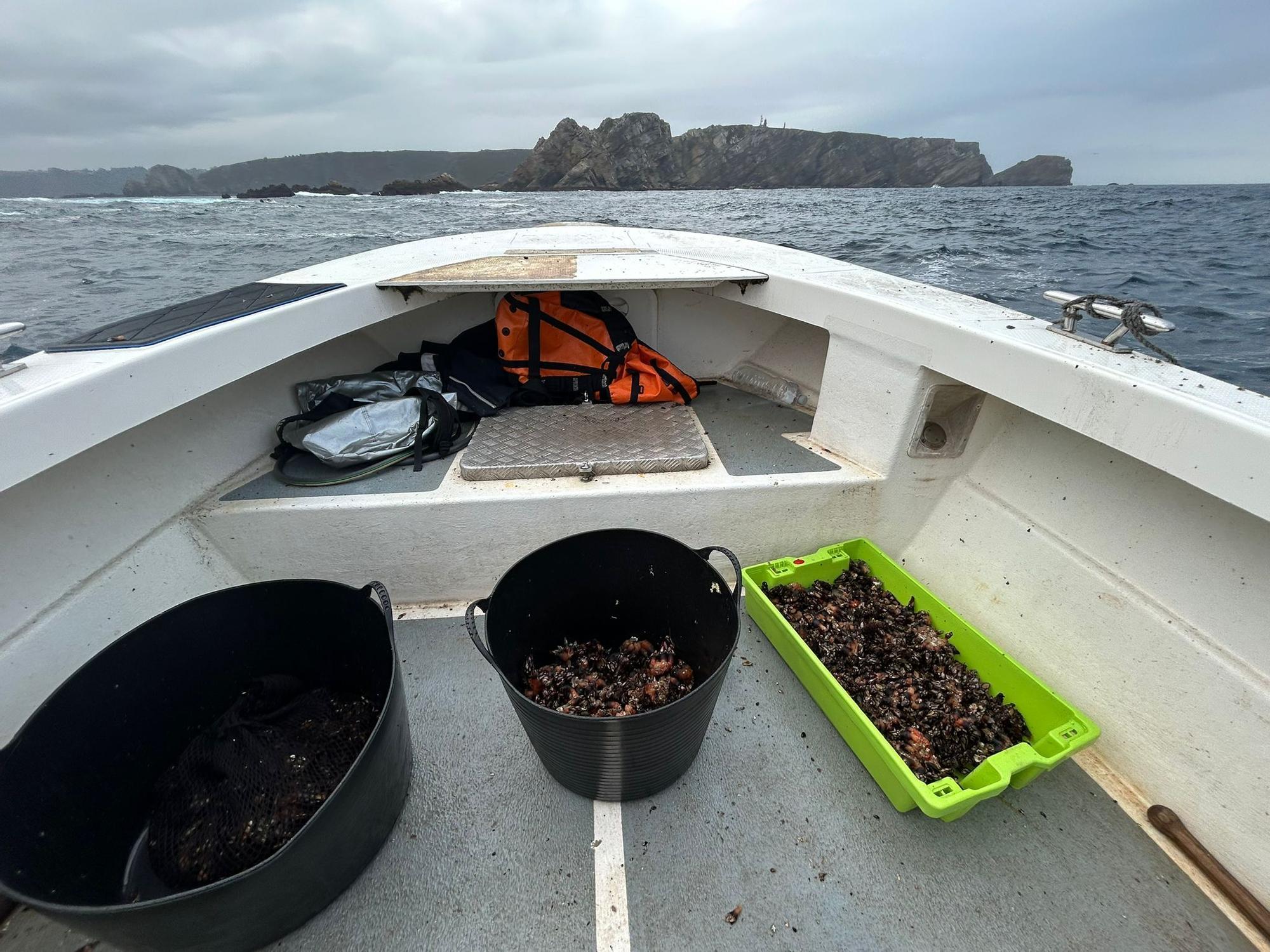 EN IMÁGENES: Así luchan los mariscadores de Luanco por cada kilo de percebe en el cabo Peñas