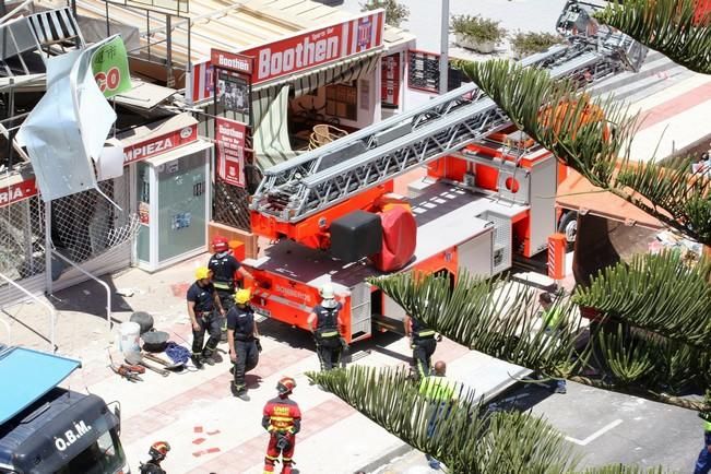 Derrumbe de un edificio de viviendas en Los Cristianos