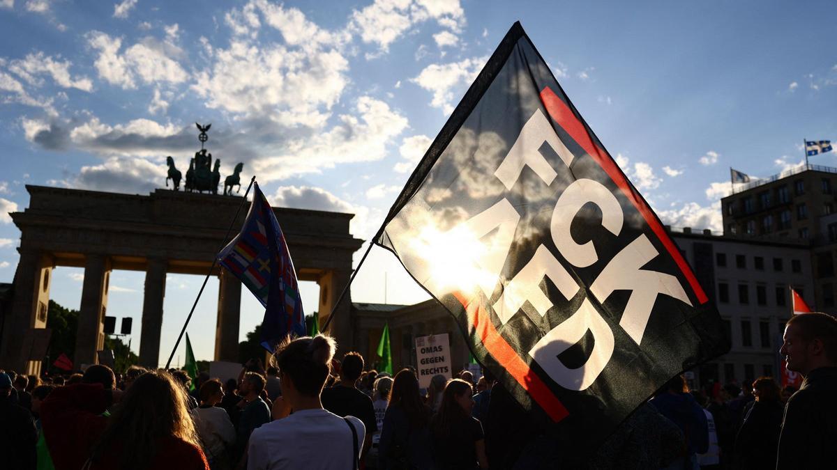 Manifestación en Berlín contra la extrema derecha, el pasado 5 de mayo.