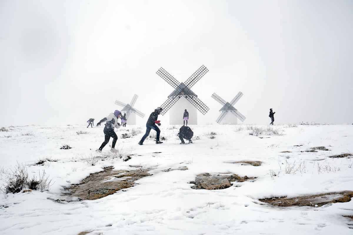 Nevada en Campo de Criptana (Ciudad Real).