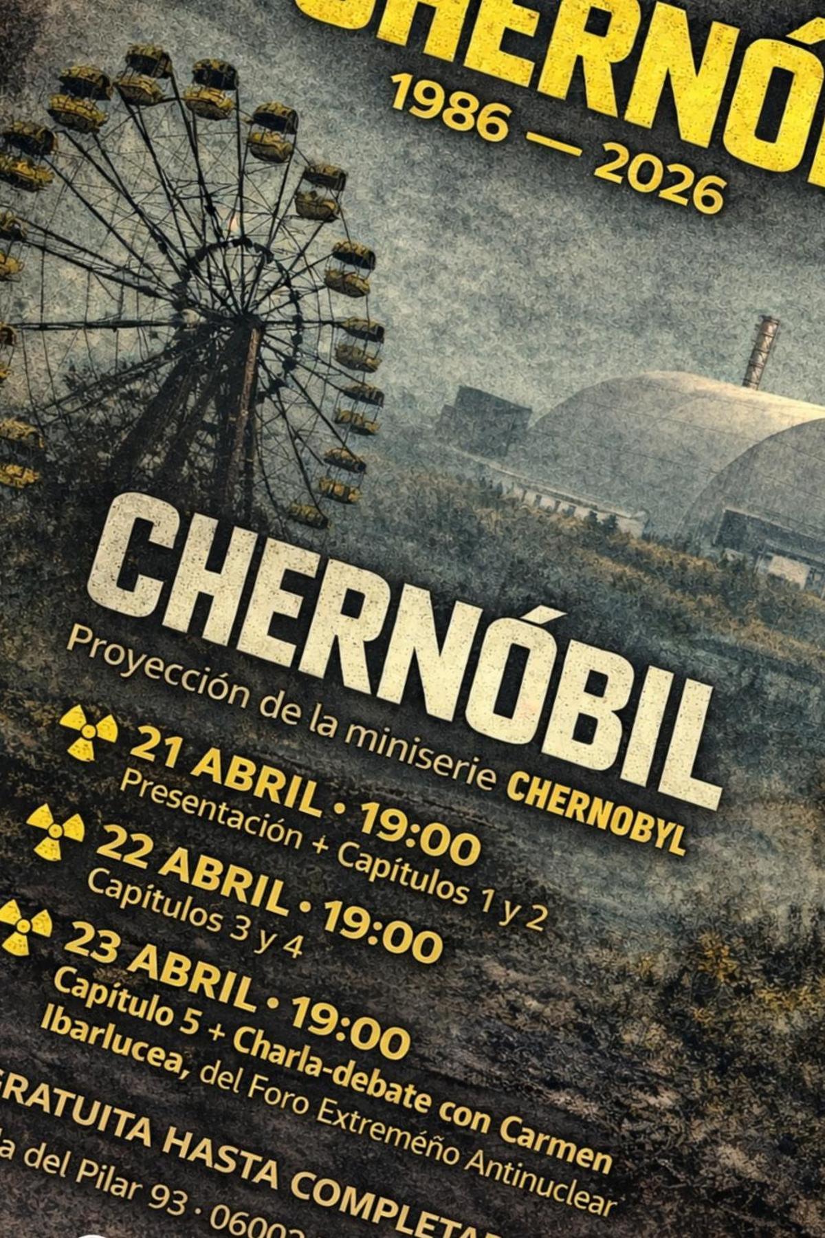 El cartel de la miniserie que se proyecta hoy en Badajoz.