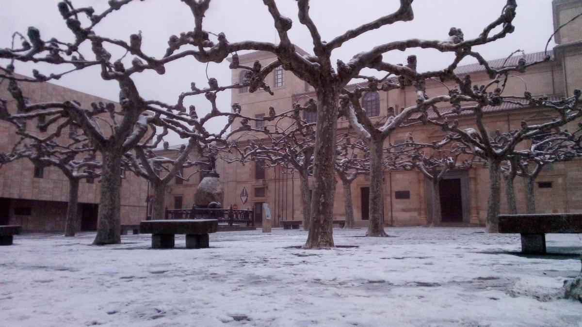 La plaza de Viriato, esta mañana de sábado.