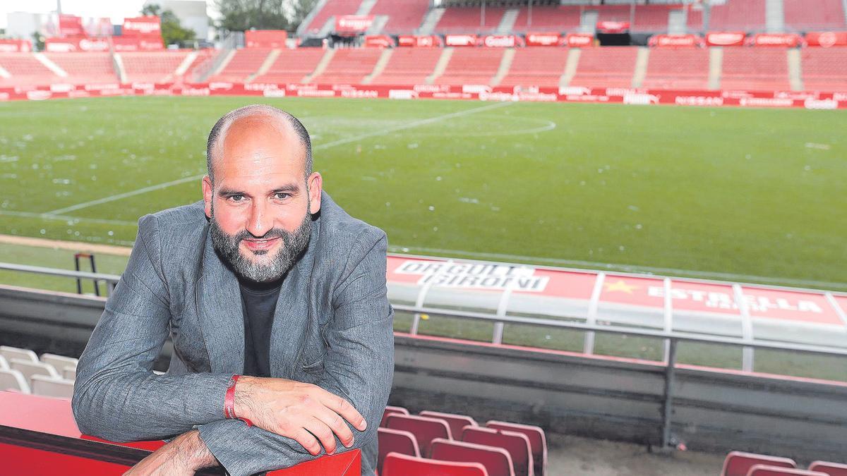 Pere Guardiola a l'estadi de Montilivi.