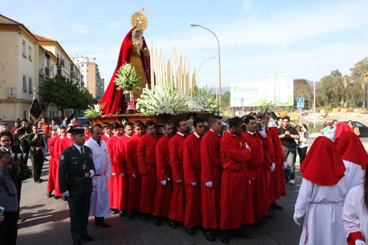 La Virgen de la Candelaria salió por primera vez en procesión.