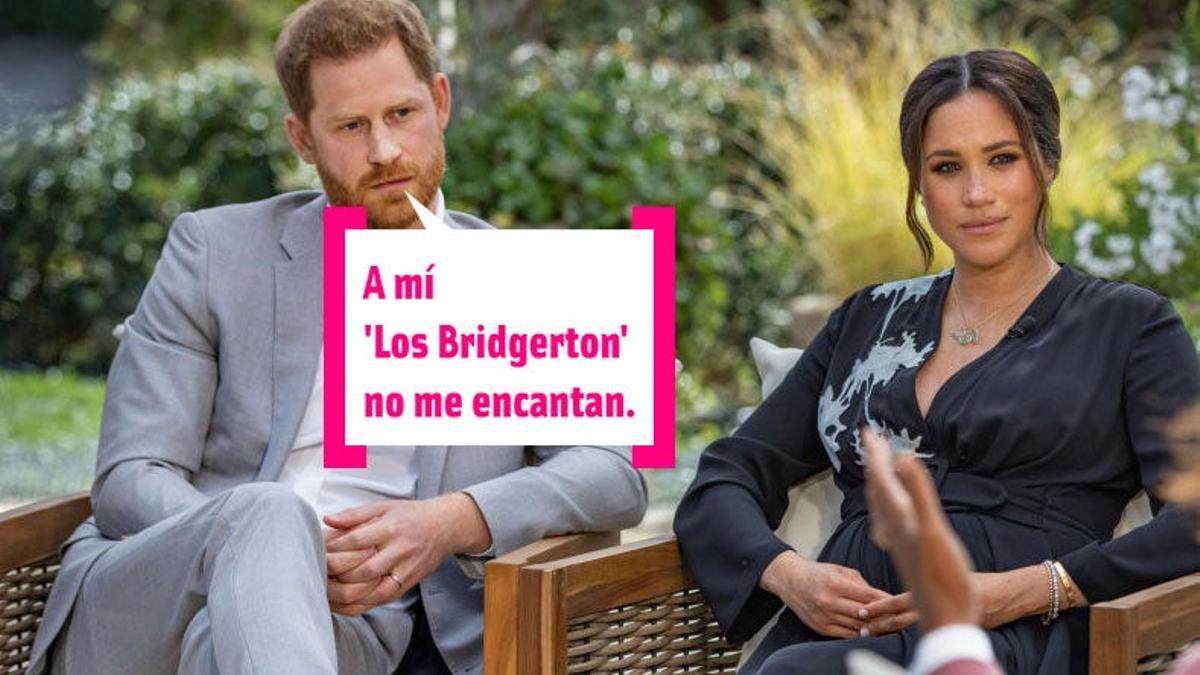 El príncipe Harry y Meghan Markle durante la entrevista con Oprah Winfrey