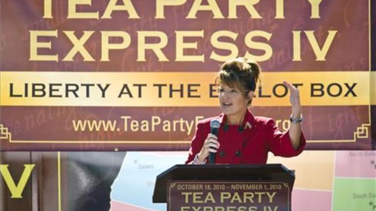 Sarah Palin, durante un acto del Tea Party en Reno, el pasado octubre.