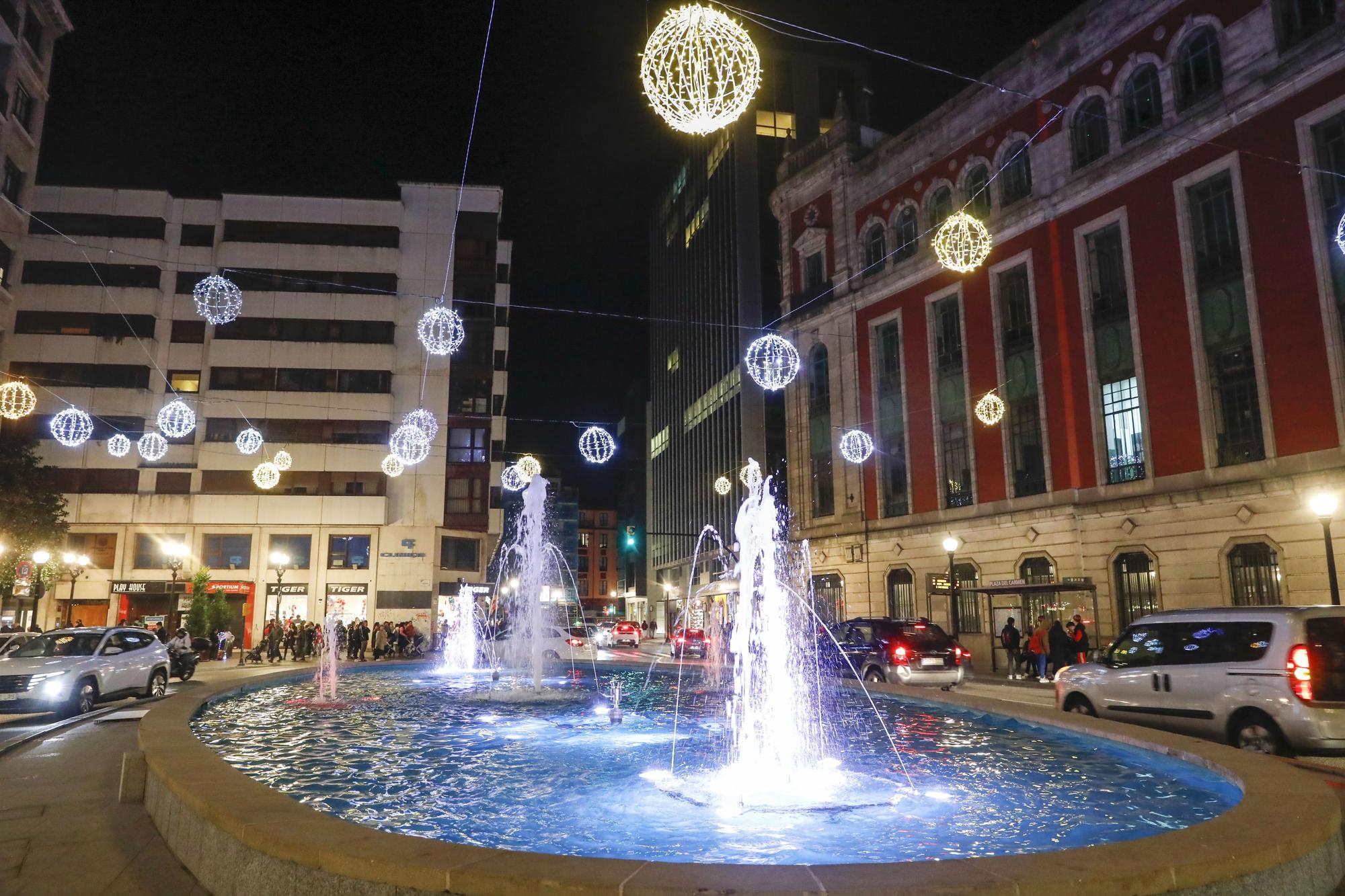 Encendido de las luces navideñas en Gijón