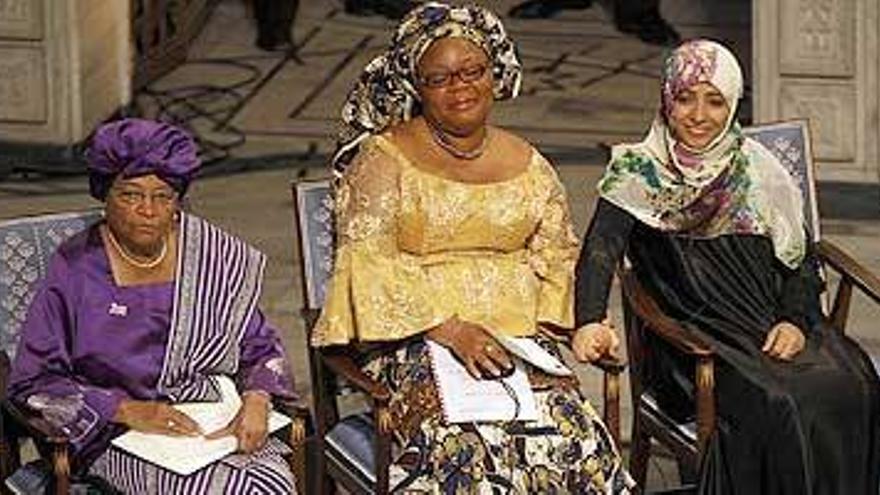 Tres mujeres reciben el Nobel de la Paz por su defensa de los derechos humanos