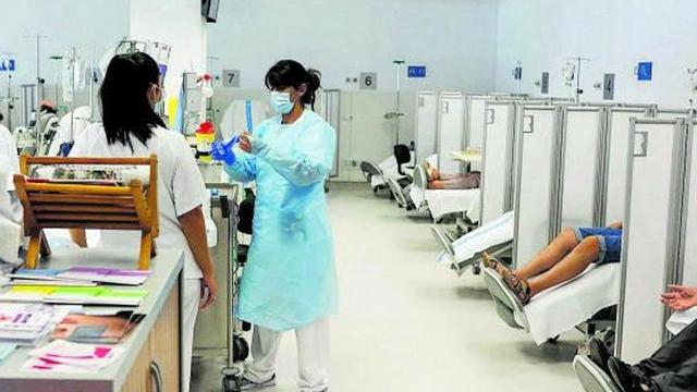 Foto de archivo de la sala de quimioterapia en el hospital de Día de Can Misses.