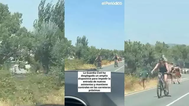 Vídeo | Asistentes a la 'rave ilegal' de un paraje de La Granja, en Cáceres