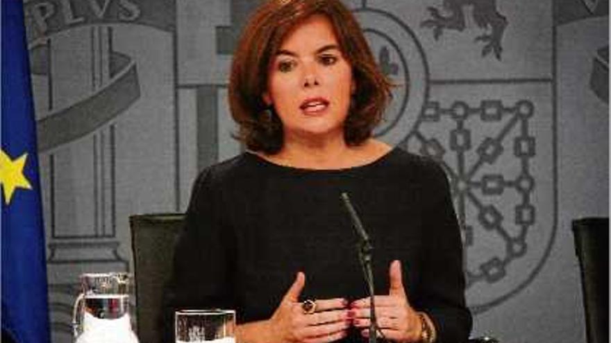 La vicepresidenta del Govern espanyol en funcions, Soraya Sáenz de Santamaría.
