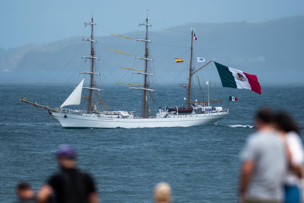 Partida de la Regata de Grandes Veleros Tall Ships Race de A Coruña, en 2023.