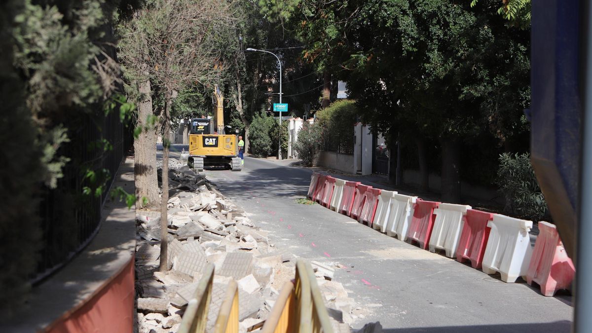 Alameda Rafael Méndez, una de las calles donde se aplicará la ZBE, actualmente en obras.