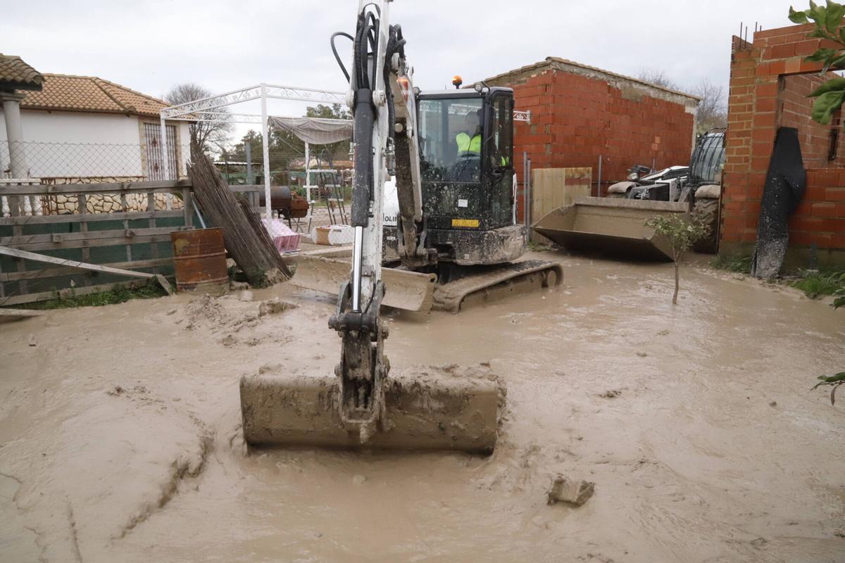 Inundaciones en una parcelación de Córdoba el pasado 19 de febrero.