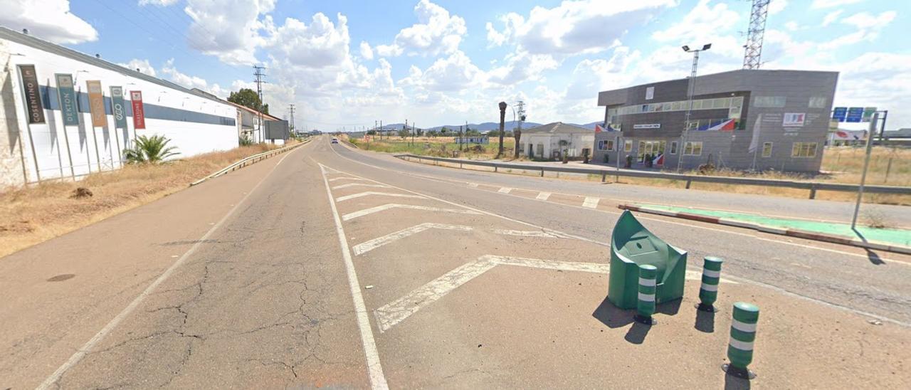 El acceso sur a Mérida por la N-630, carretera que une Mérida con Calamonte por Torremejía.