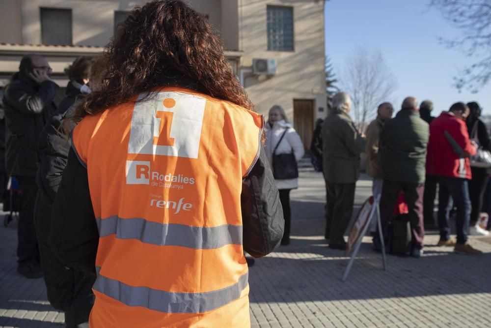 Tall de circulació de trens de les línies R11 i RG1 entre Girona i Caldes per un acte vandalisme