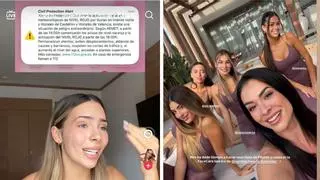 Influencers viajan a València por un evento y reaccionan a su primer ES-Alert: "Casi se me sale el corazón por la boca"