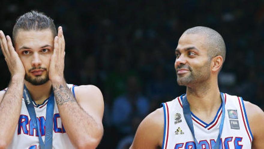 Evan Fournier y el &#039;belga&#039; Tony Parker