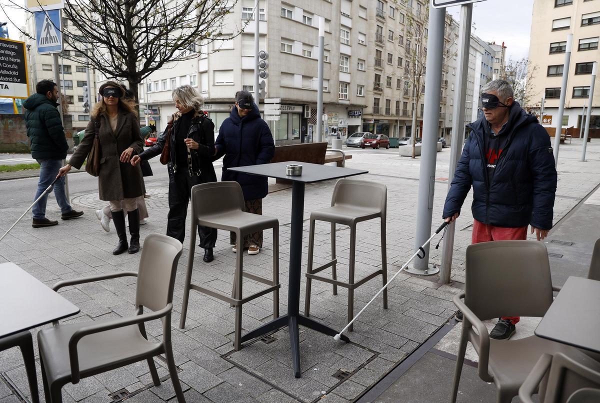 En la salida también se enfrentaron a obstáculos no esperados, como las terrazas de hostelería.