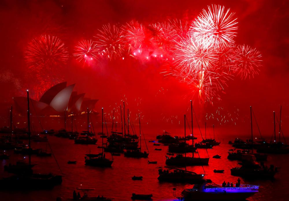 Focs artificials per donar la benviguda a l'any 2008 a Sydney